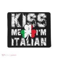 Kiss Me I'm Italian Shirt Great Saint Patrick's Day Mousepad thumb 0