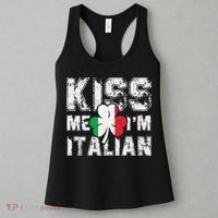 Kiss Me I'm Italian Shirt Great Saint Patrick's Day Women's Tank Top thumb 3