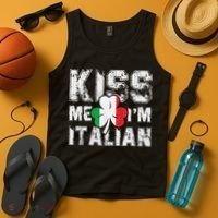 Kiss Me I'm Italian Shirt Great Saint Patrick's Day Tank Top thumb 4