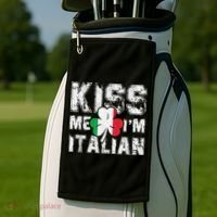 Kiss Me I'm Italian Shirt Great Saint Patrick's Day Golf Towel thumb 2