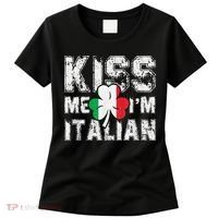 Kiss Me I'm Italian Shirt Great Saint Patrick's Day Women's T-Shirt thumb 0