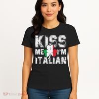 Kiss Me I'm Italian Shirt Great Saint Patrick's Day Women's T-Shirt thumb 4
