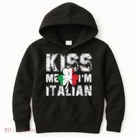 Kiss Me I'm Italian Shirt Great Saint Patrick's Day Kids Hoodie thumb 0