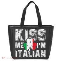 Kiss Me I'm Italian Shirt Great Saint Patrick's Day Tote Bag thumb 0