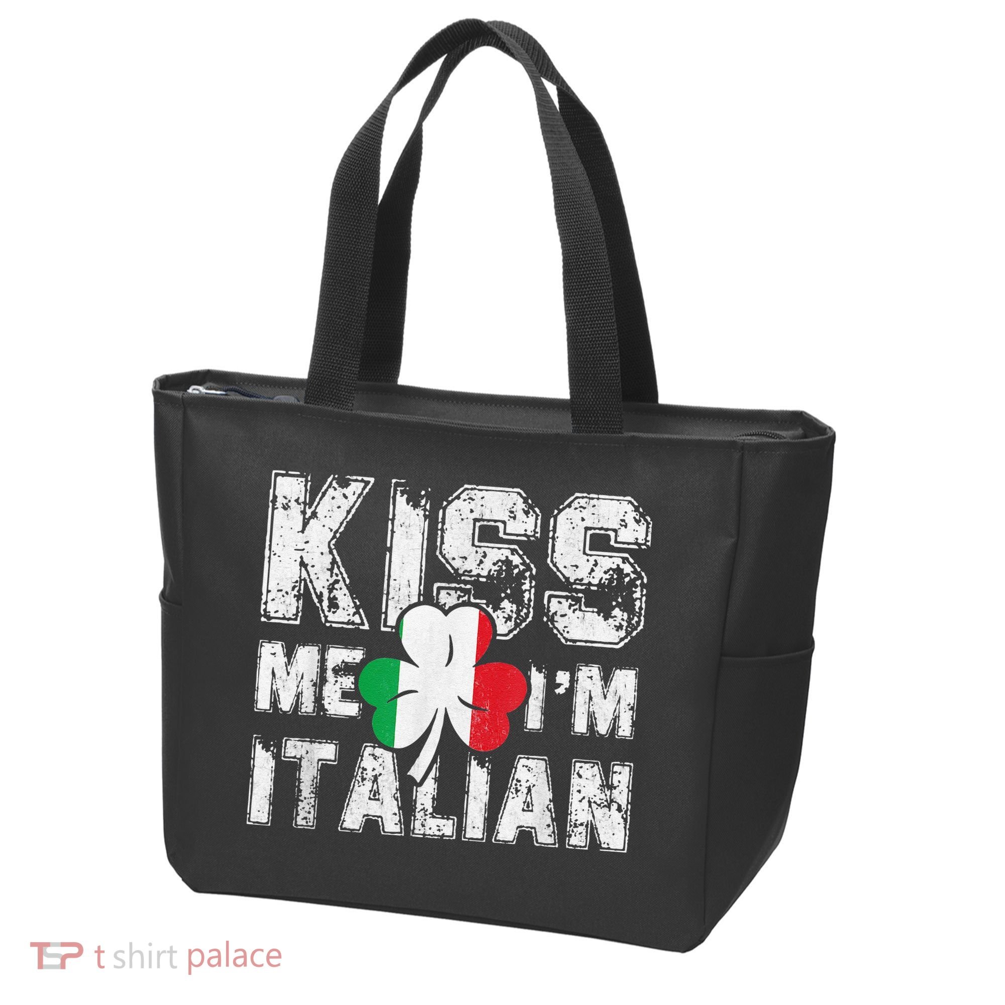 Kiss Me I'm Italian Shirt Great Saint Patrick's Day Tote Bag