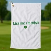 Kiss Me IM Irish Golf Towel thumb 1