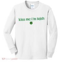 Kiss Me IM Irish Kids Long Sleeve Shirt thumb 0