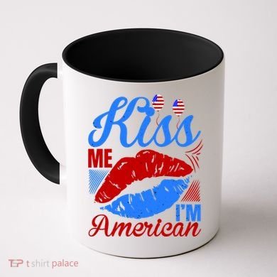 Kiss Me Im American Coffee Mug