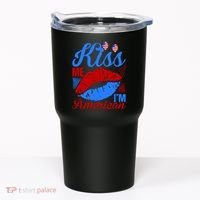 Kiss Me Im American Tumbler thumb 0