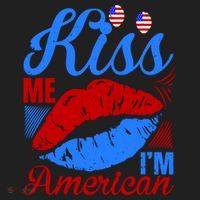 Kiss Me Im American Tumbler thumb 3