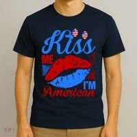 Kiss Me Im American T-Shirt thumb 3