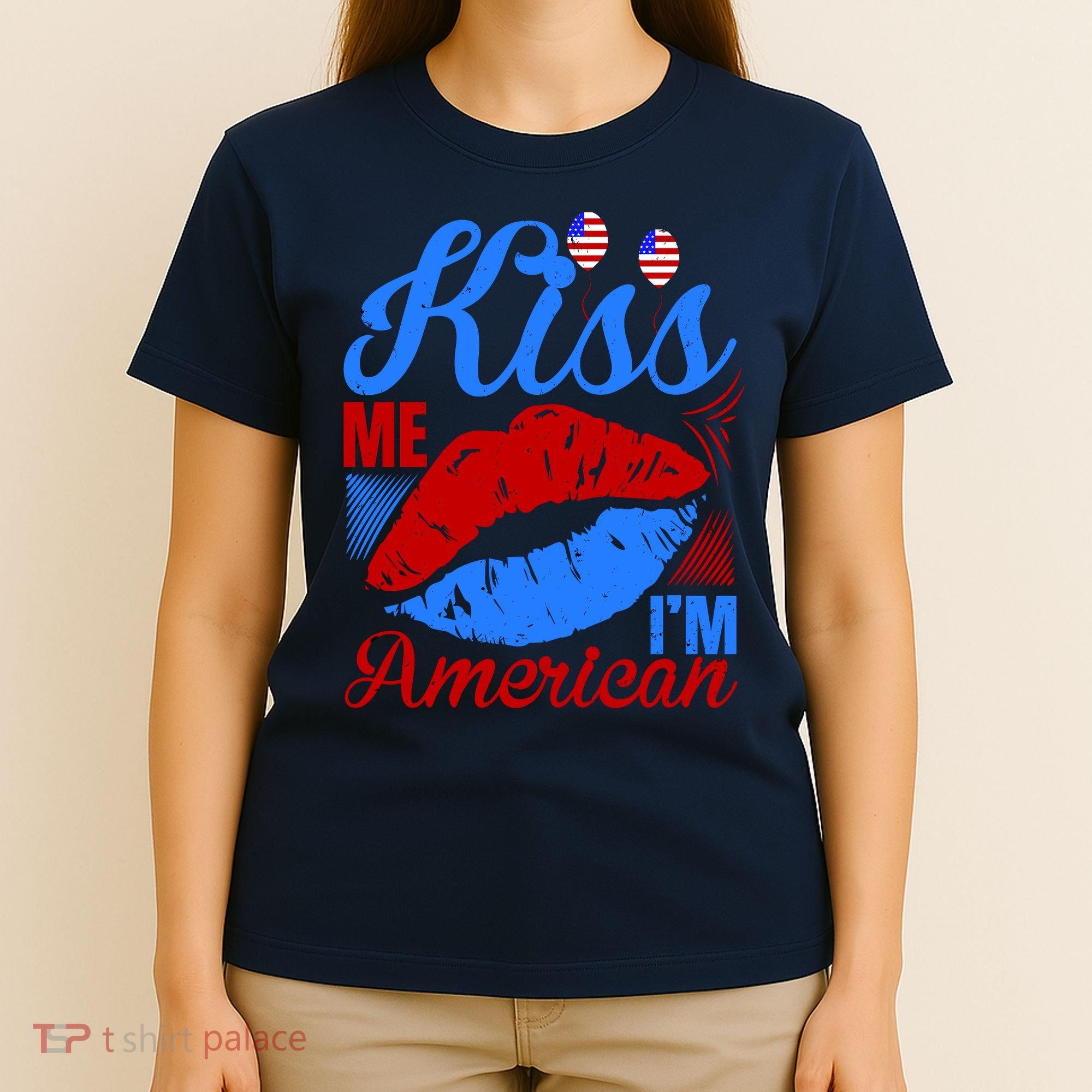 Kiss Me Im American T-Shirt