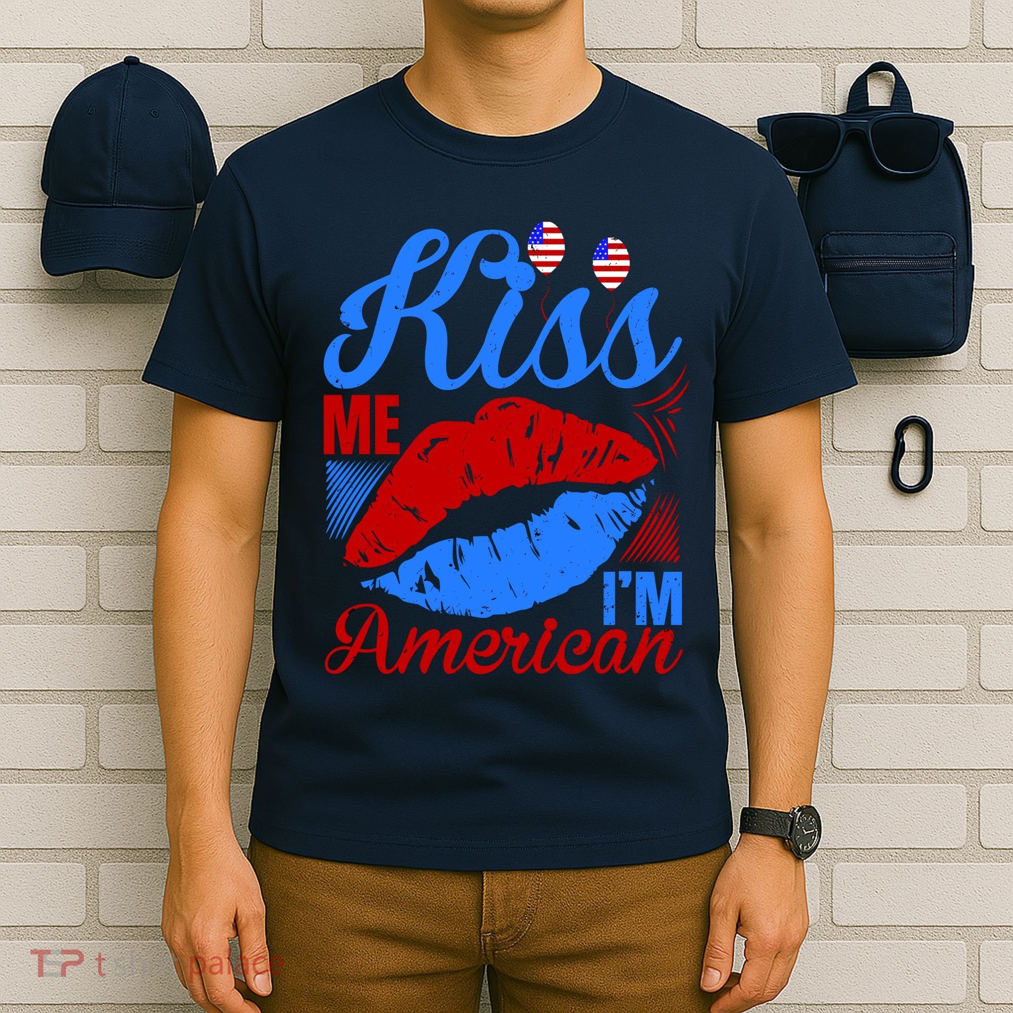 Kiss Me Im American T-Shirt