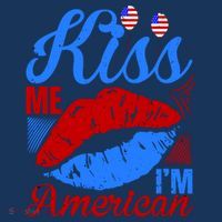 Kiss Me Im American Women's Hoodie thumb 2