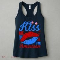 Kiss Me Im American Women's Tank Top thumb 3