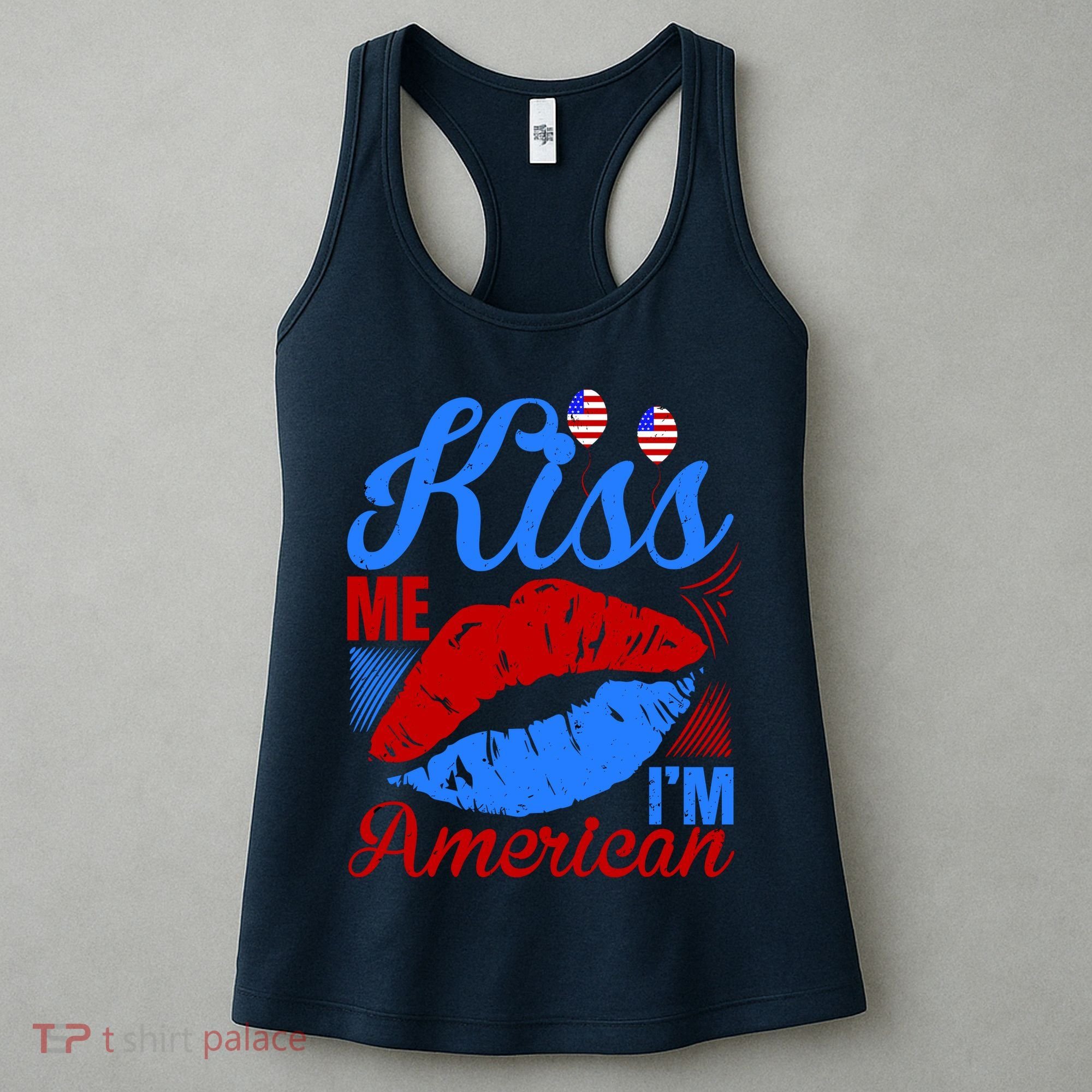Kiss Me Im American Women's Tank Top