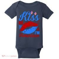 Kiss Me Im American Baby Bodysuit thumb 0