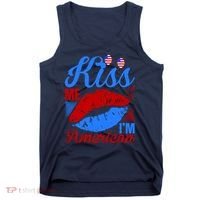 Kiss Me Im American Tank Top thumb 0