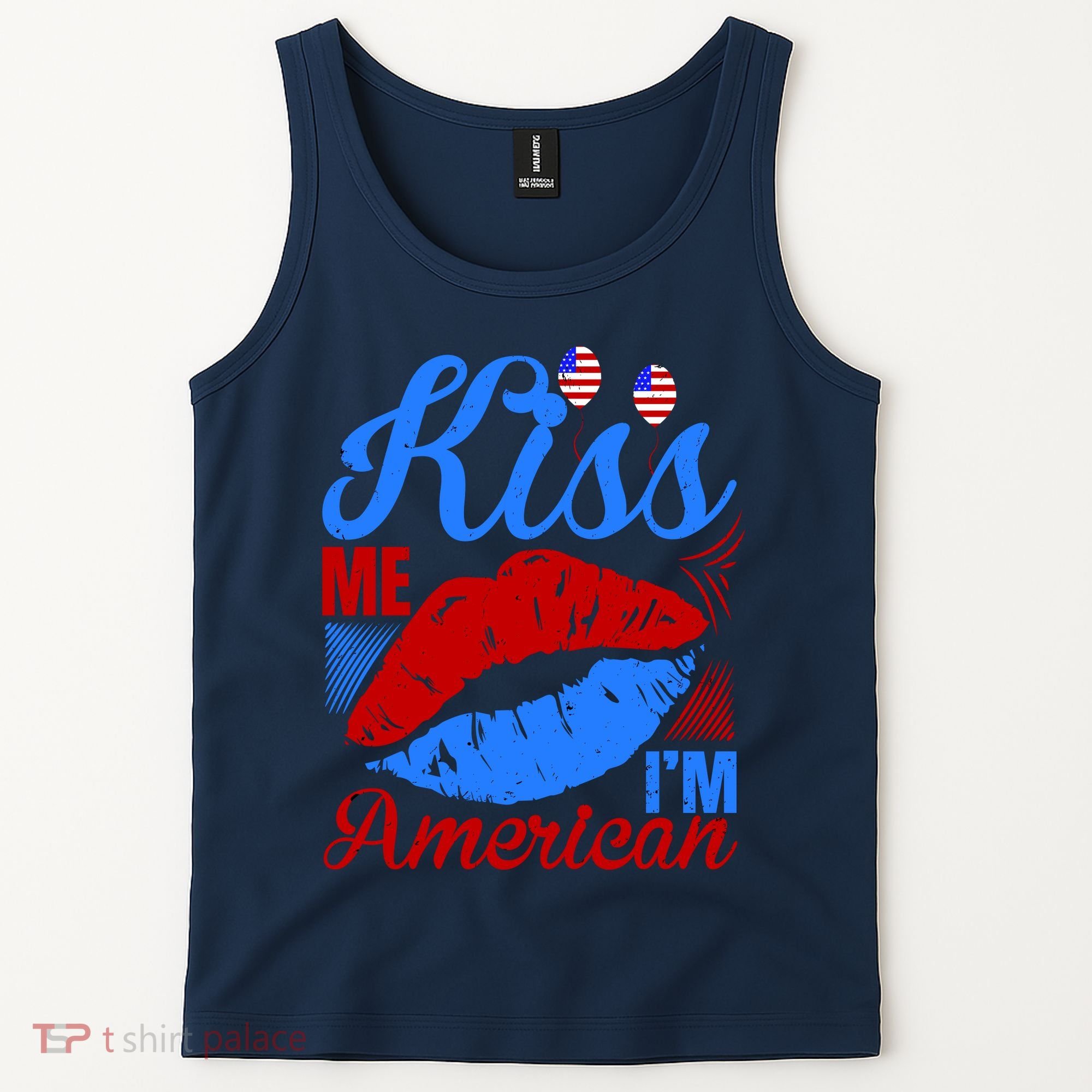 Kiss Me Im American Tank Top