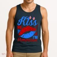 Kiss Me Im American Tank Top thumb 3