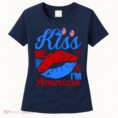 Kiss Me Im American Women's T-Shirt