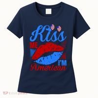 Kiss Me Im American Women's T-Shirt thumb 0