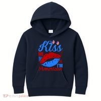 Kiss Me Im American Kids Hoodie thumb 0