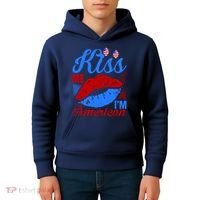 Kiss Me Im American Kids Hoodie thumb 4
