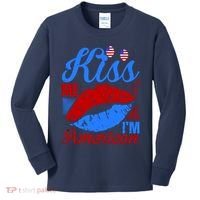 Kiss Me Im American Kids Long Sleeve Shirt thumb 0