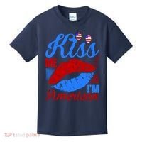 Kiss Me Im American Kids T-Shirt thumb 0
