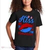 Kiss Me Im American Kids T-Shirt thumb 2