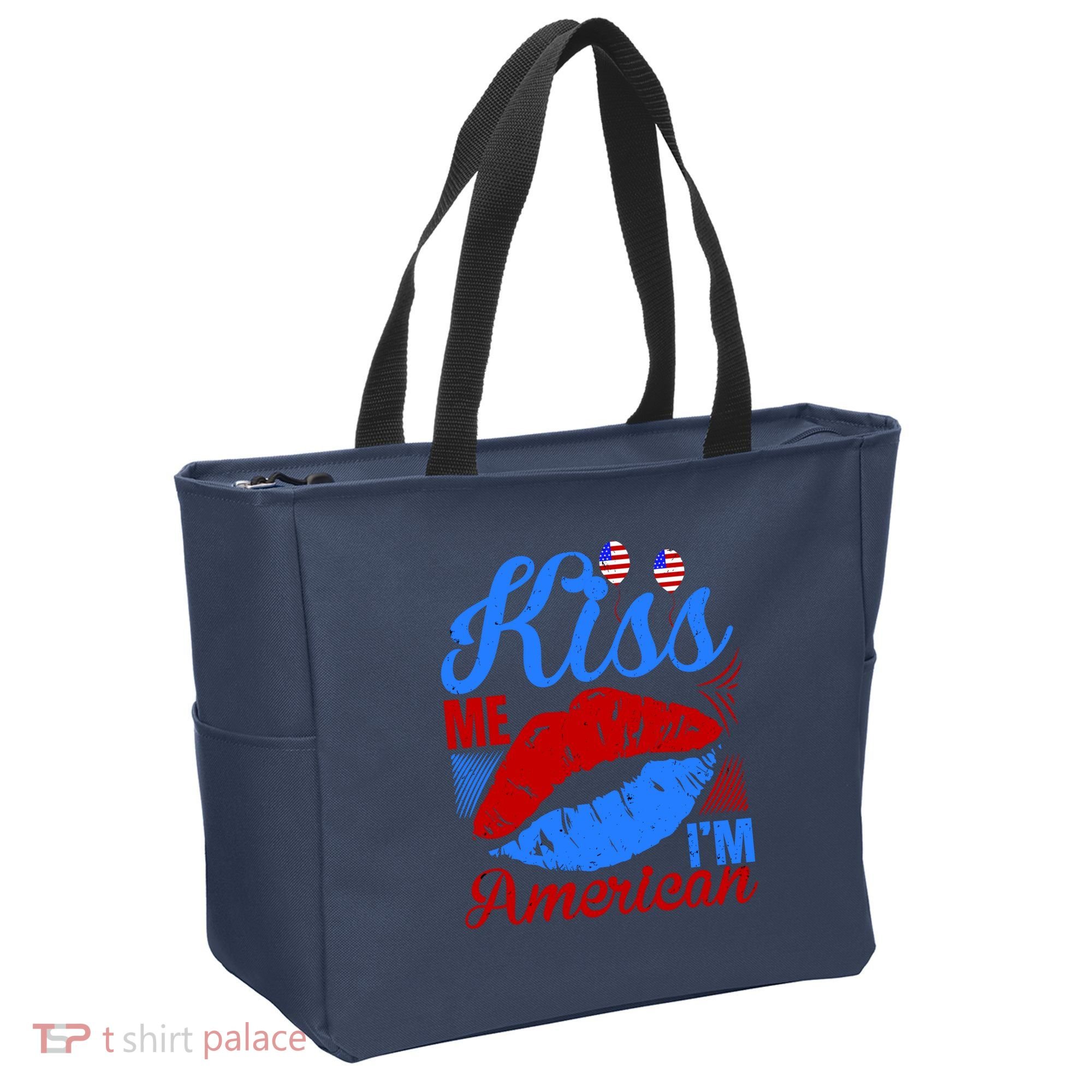 Kiss Me Im American Tote Bag