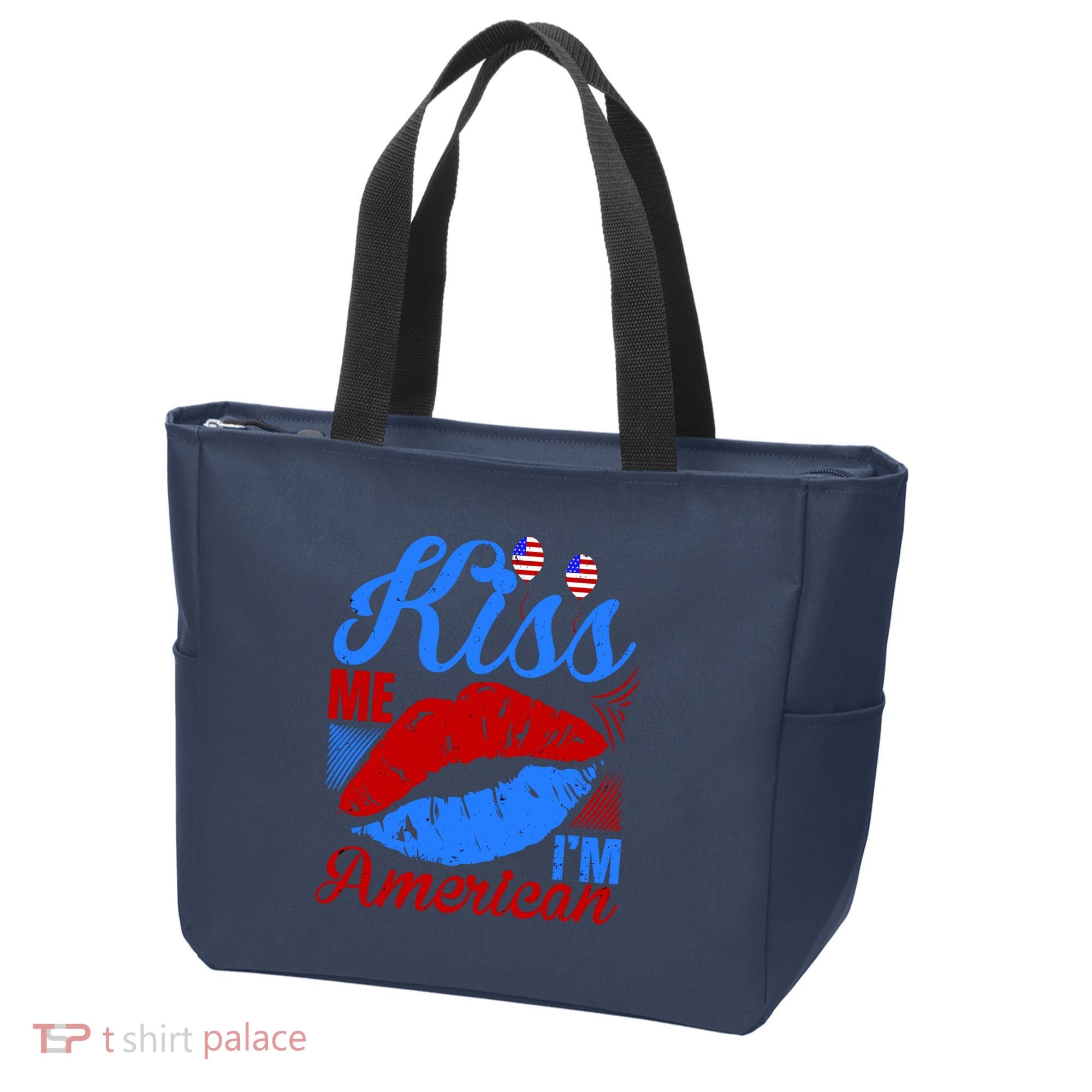 Kiss Me Im American Tote Bag