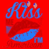 Kiss Me Im American Santa Hat thumb 1