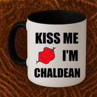 Kiss Me Im Chaldean Coffee Mug thumb 2