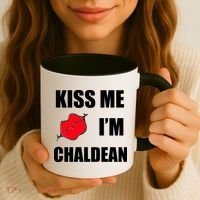 Kiss Me Im Chaldean Coffee Mug thumb 3