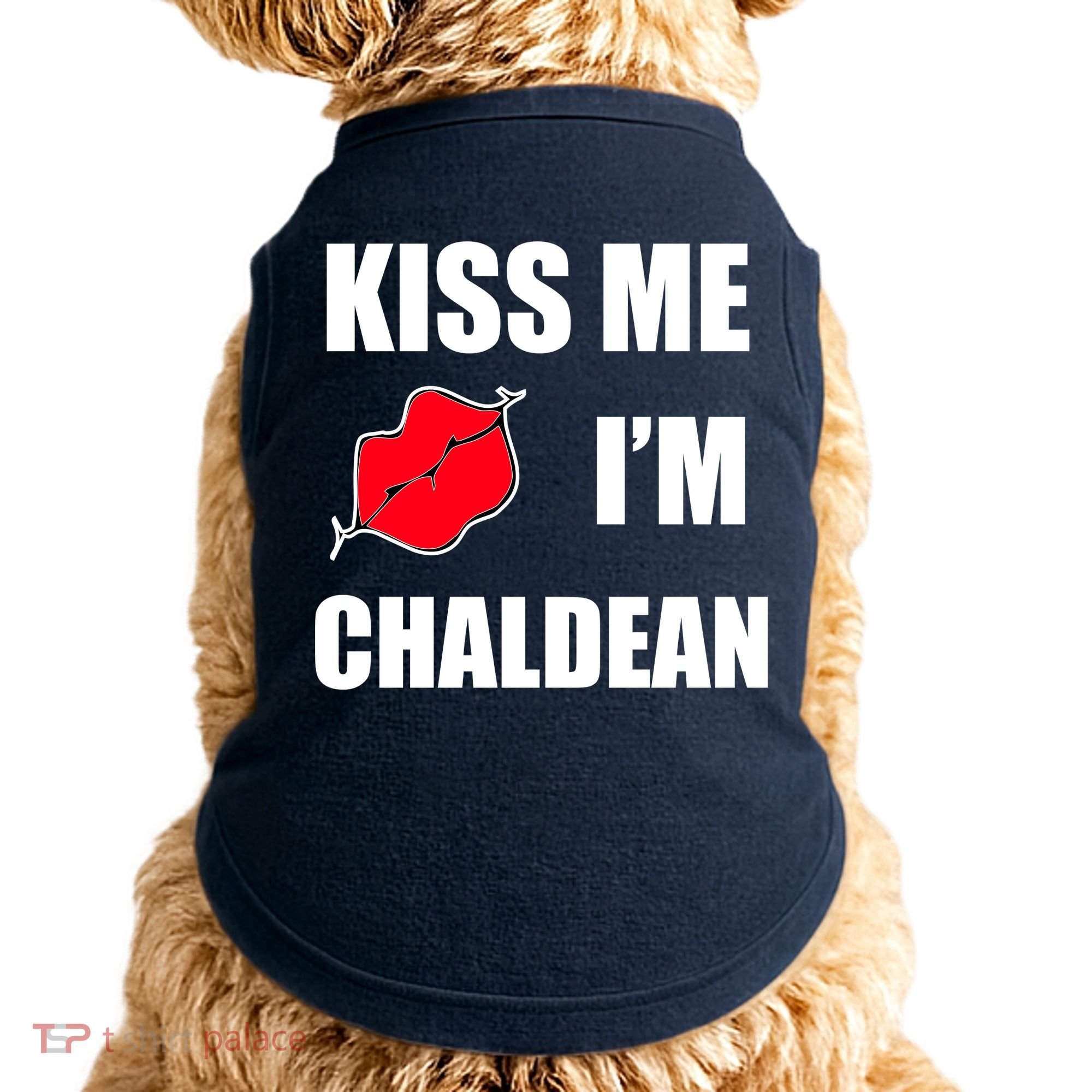 Kiss Me Im Chaldean Doggie Tank
