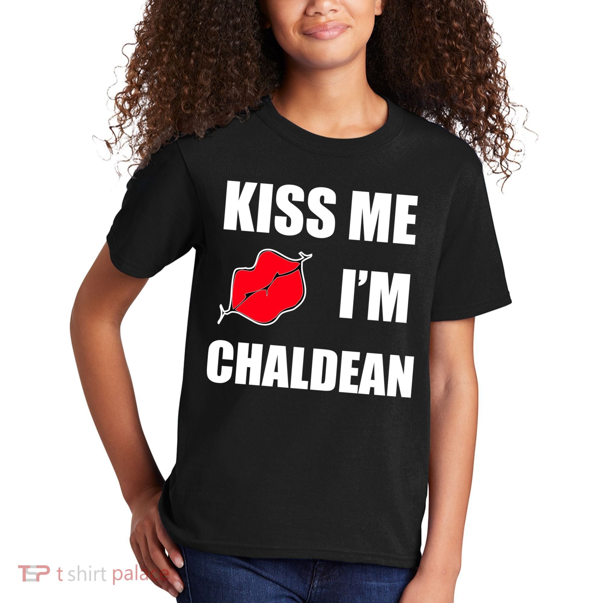 Kiss Me Im Chaldean Kids T-Shirt