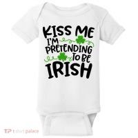 Kiss Me I'm Pretending To Be Irish Baby Bodysuit thumb 0