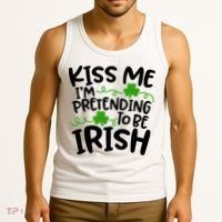 Kiss Me I'm Pretending To Be Irish Tank Top thumb 3