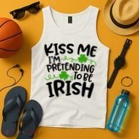 Kiss Me I'm Pretending To Be Irish Tank Top thumb 4
