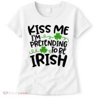 Kiss Me I'm Pretending To Be Irish Women's T-Shirt thumb 0