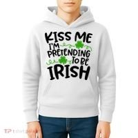 Kiss Me I'm Pretending To Be Irish Kids Hoodie thumb 4