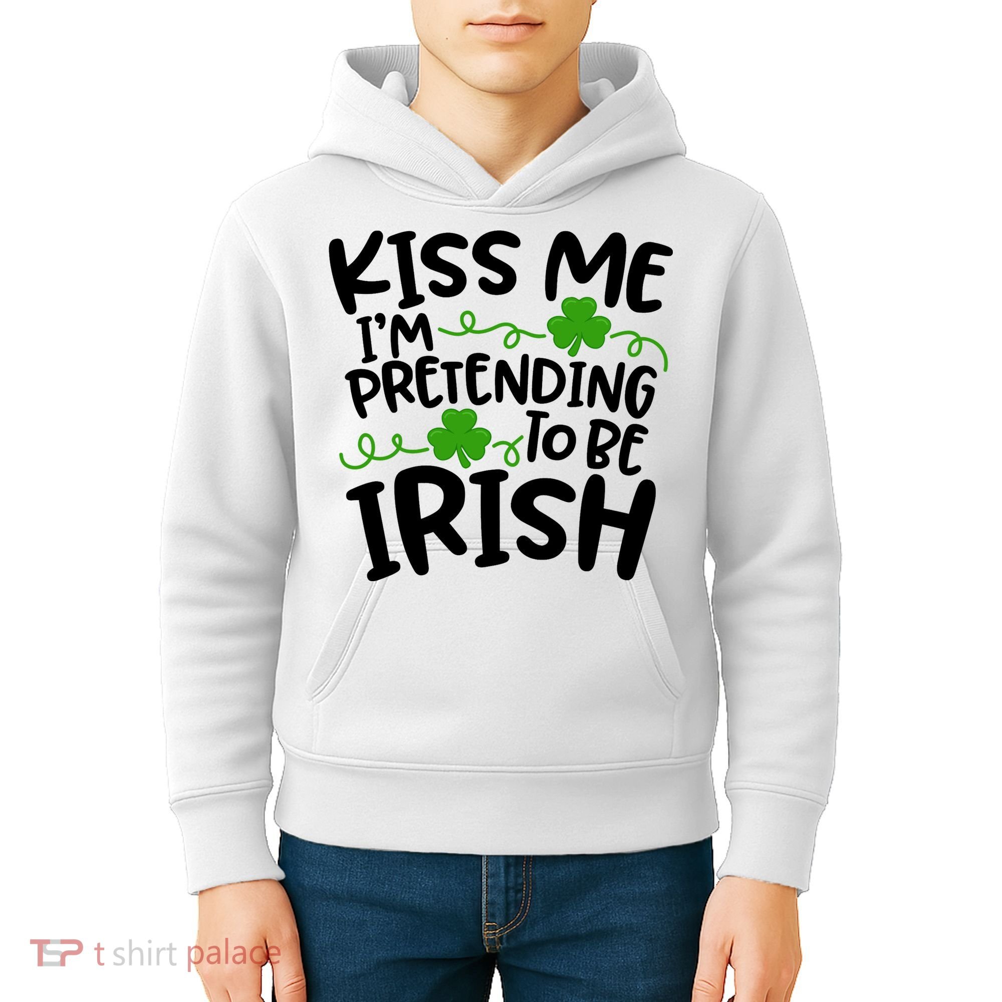 Kiss Me I'm Pretending To Be Irish Kids Hoodie