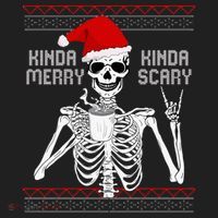 Kinda Merry Kinda Scary Ugly Christmas Sweater Skeleton Hat thumb 2