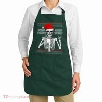 Kinda Merry Kinda Scary Ugly Christmas Sweater Skeleton Apron thumb 2