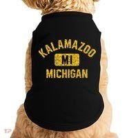 Kalamazoo MI Michigan Gym Style Distressed Amber Print Doggie Tank thumb 0