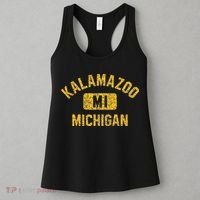 Kalamazoo MI Michigan Gym Style Distressed Amber Print Women's Tank Top thumb 3
