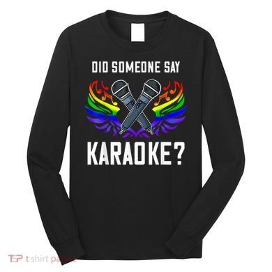 Karaoke Microphone Machine Music Singer Long Sleeve Shirt