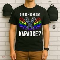 Karaoke Microphone Machine Music Singer T-Shirt thumb 6